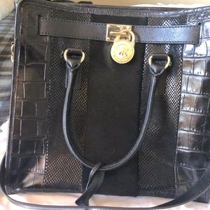 Michael Kors Hamilton crocodile embossed tote